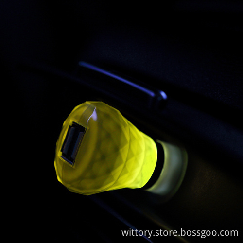 Crystal design smart car charger